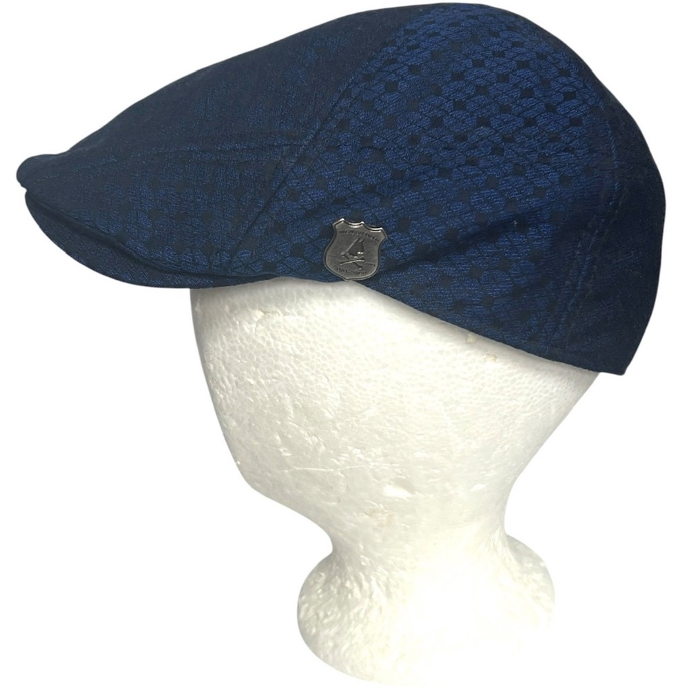 Nick Graham NewsBoy Hat Dark Blue and Black Cap Size S/M Post-Prep
